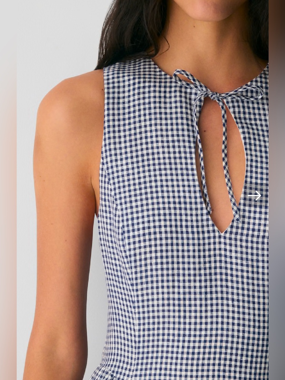 Wilfred Black and White Gingham Midi Dress - Picture 5 of 12